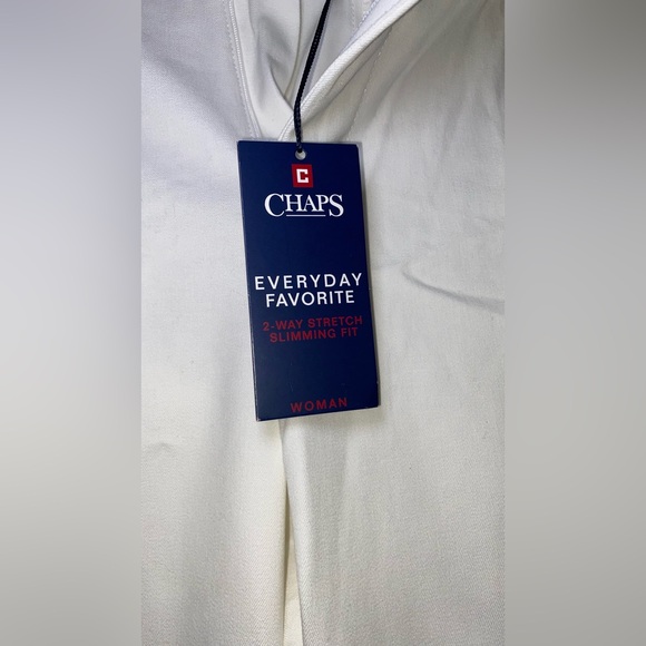 Women’s Chaps White Mid-Rise Capri Versatile Pants - Picture 3 of 8